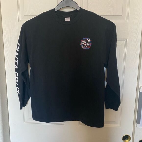 NHS Men’s Black STA CRUZ Long Sleeves T Shirt Size L - Picture 2 of 3